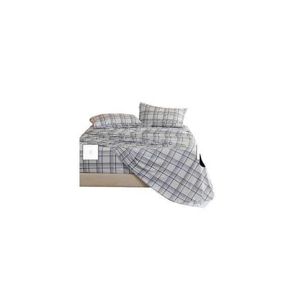 Bedsure Faux Cotton Flannel Sheet Set Grey twin set - Picture 2 of 8